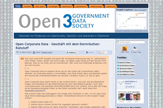 Open Data - Öffentliche Institutionen stellen Daten ins Netz